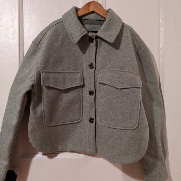 Green cropped jacket - Picture 2 of 4